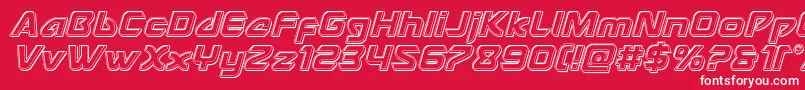 Usangelengraveital Font – White Fonts on Red Background