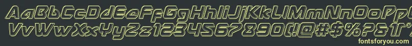 Usangelengraveital Font – Yellow Fonts on Black Background