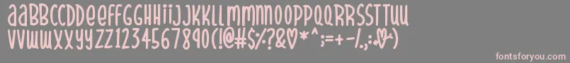 SparklyHearts Font – Pink Fonts on Gray Background