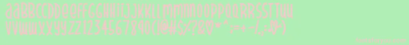 Czcionka SparklyHearts – różowe czcionki na zielonym tle
