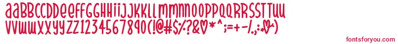 SparklyHearts Font – Red Fonts