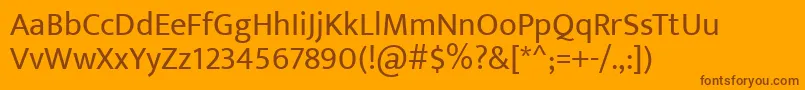 EkmuktaRegular Font – Brown Fonts on Orange Background