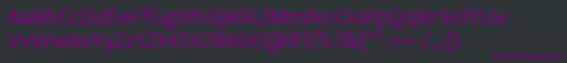Шрифт EkmuktaRegular – фиолетовые шрифты на чёрном фоне