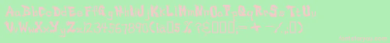 Drippy Font – Pink Fonts on Green Background