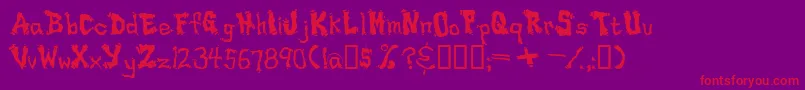 Drippy Font – Red Fonts on Purple Background