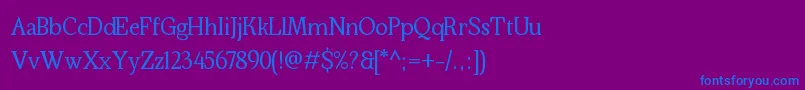 Kraskario Font – Blue Fonts on Purple Background