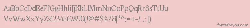 Kraskario Font – Gray Fonts on Pink Background
