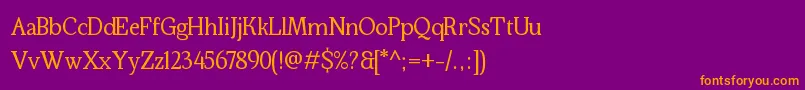 Kraskario Font – Orange Fonts on Purple Background