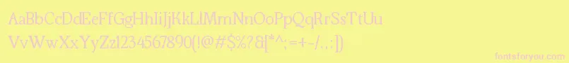 Kraskario Font – Pink Fonts on Yellow Background