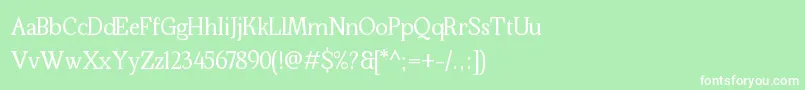 フォントKraskario – 緑の背景に白い文字