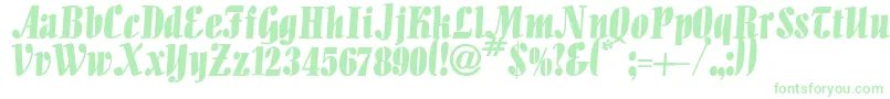 Iguana Font – Green Fonts on White Background