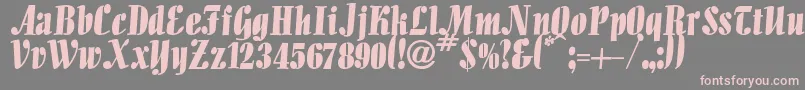 Iguana Font – Pink Fonts on Gray Background