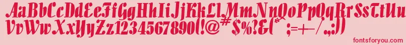 Iguana Font – Red Fonts on Pink Background