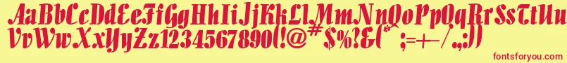 Iguana Font – Red Fonts on Yellow Background