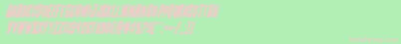 Creepycrawlersboldital Font – Pink Fonts on Green Background