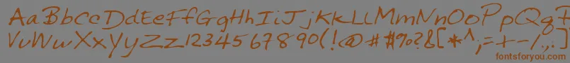 SonniRegular Font – Brown Fonts on Gray Background