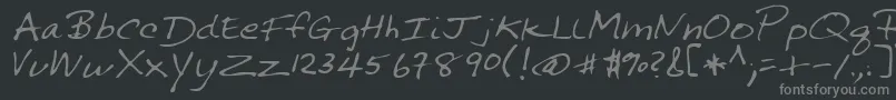 SonniRegular Font – Gray Fonts on Black Background
