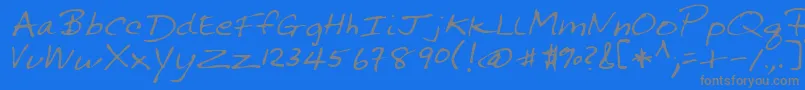 More about SonniRegular Font SonniRegular Font – Gray Fonts on Blue Background