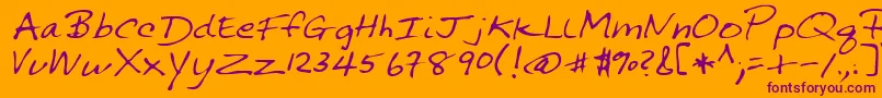 SonniRegular Font – Purple Fonts on Orange Background