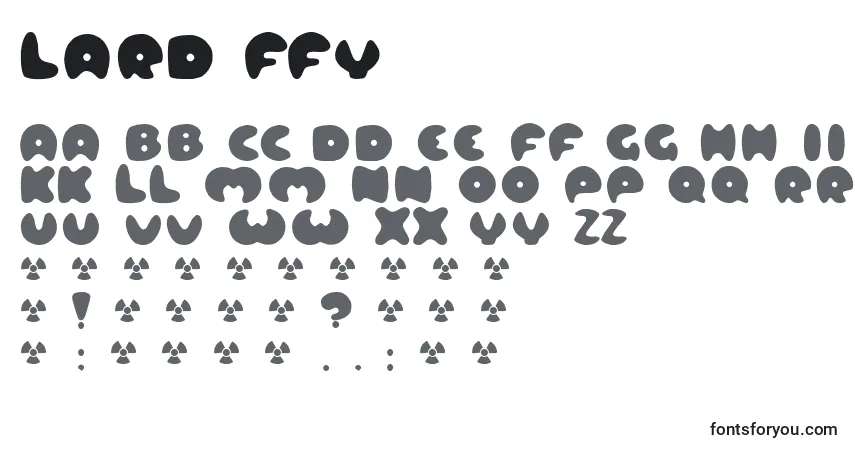 A fonte Lard ffy – alfabeto, números, caracteres especiais