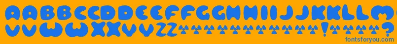 Lard ffy Font – Blue Fonts on Orange Background