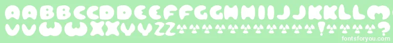 フォントLard ffy – 緑の背景に白い文字