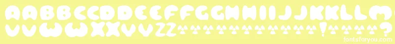 Lard ffy Font – White Fonts on Yellow Background