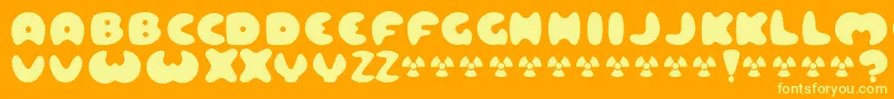 Lard ffy Font – Yellow Fonts on Orange Background