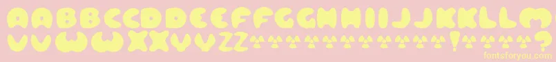 Lard ffy Font – Yellow Fonts on Pink Background