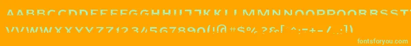 Agreloyint3-Schriftart – Grüne Schriften auf orangefarbenem Hintergrund
