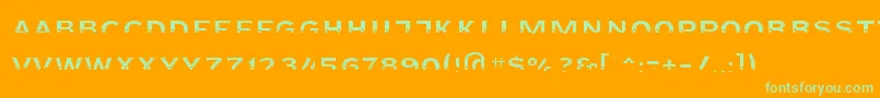 フォントAgreloyint3 – オレンジの背景に緑のフォント