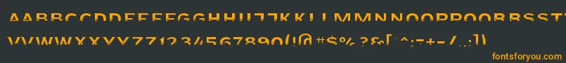 フォントAgreloyint3 – 黒い背景にオレンジの文字