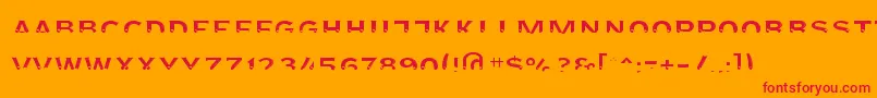 フォントAgreloyint3 – オレンジの背景に赤い文字