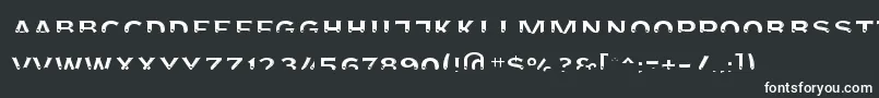 フォントAgreloyint3 – 黒い背景に白い文字