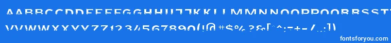 フォントAgreloyint3 – 青い背景に白い文字