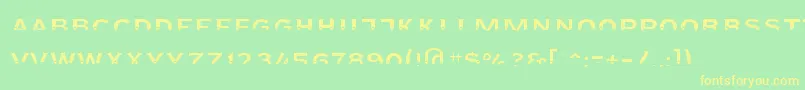 フォントAgreloyint3 – 黄色の文字が緑の背景にあります