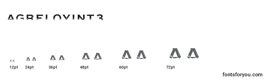Größen der Schriftart Agreloyint3 (59166)