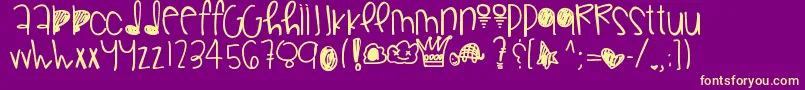 More about Gorgeousflaws Font Gorgeousflaws Font – Yellow Fonts on Purple Background