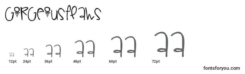 Размеры шрифта Gorgeousflaws