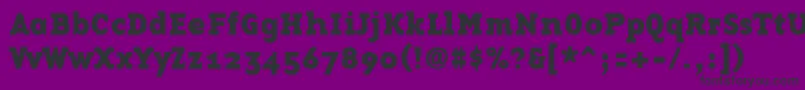 フォントBasetwelveserifBold – 紫の背景に黒い文字