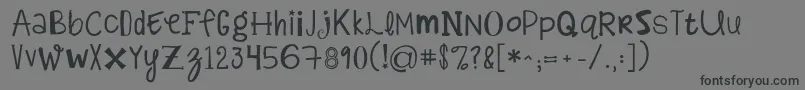 Kgalphabetregurgitation Font – Black Fonts on Gray Background