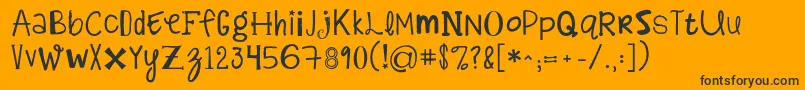 Kgalphabetregurgitation Font – Black Fonts on Orange Background
