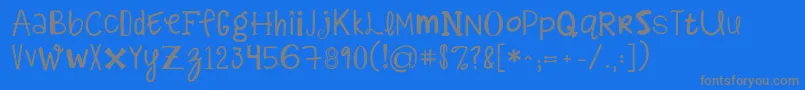 Czcionka Kgalphabetregurgitation – szare czcionki na niebieskim tle