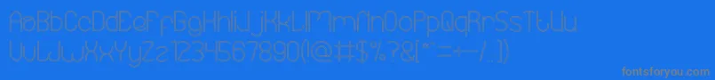EssentialArrangementHollowフォントについての詳細 フォントEssentialArrangementHollow – 青い背景に灰色の文字