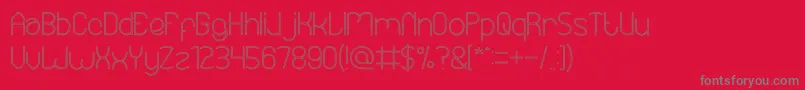 EssentialArrangementHollow Font – Gray Fonts on Red Background