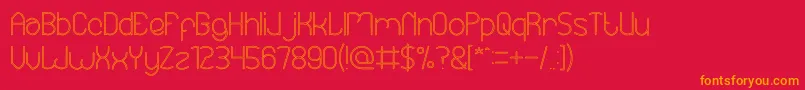 EssentialArrangementHollow Font – Orange Fonts on Red Background