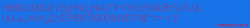 EssentialArrangementHollow Font – Red Fonts on Blue Background