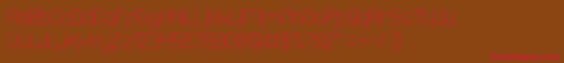 EssentialArrangementHollow Font – Red Fonts on Brown Background