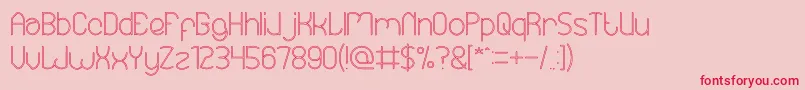 EssentialArrangementHollow Font – Red Fonts on Pink Background