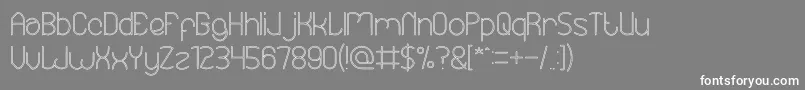 フォントEssentialArrangementHollow – 灰色の背景に白い文字
